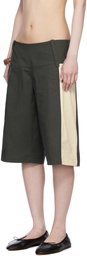 Belle The Label Gray Paneles Shorts