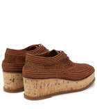 Gabriela Hearst - x Clergerie Harold woven raffia platform Derby shoes