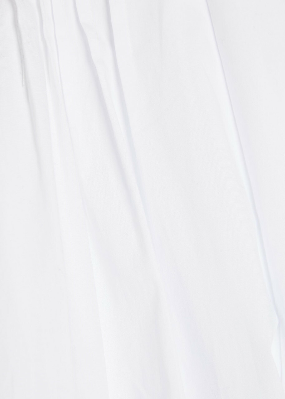 Staud Margi Pintuck Stretch-cotton Midi Dress White