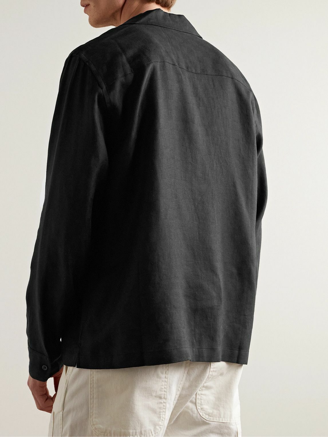 Saturdays NYC - Marco Zen Camp-Collar Lyocell and Linen-Blend