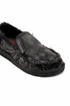Diesel Espadrille loafers in distressed denim - Lace Ups and Mocassins Mens in Black