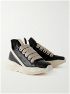 Rick Owens - Geth Two-Tone Leather Low-Top Sneakers - Black