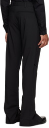 HELIOT EMIL Black Integrated Tailored Trousers
