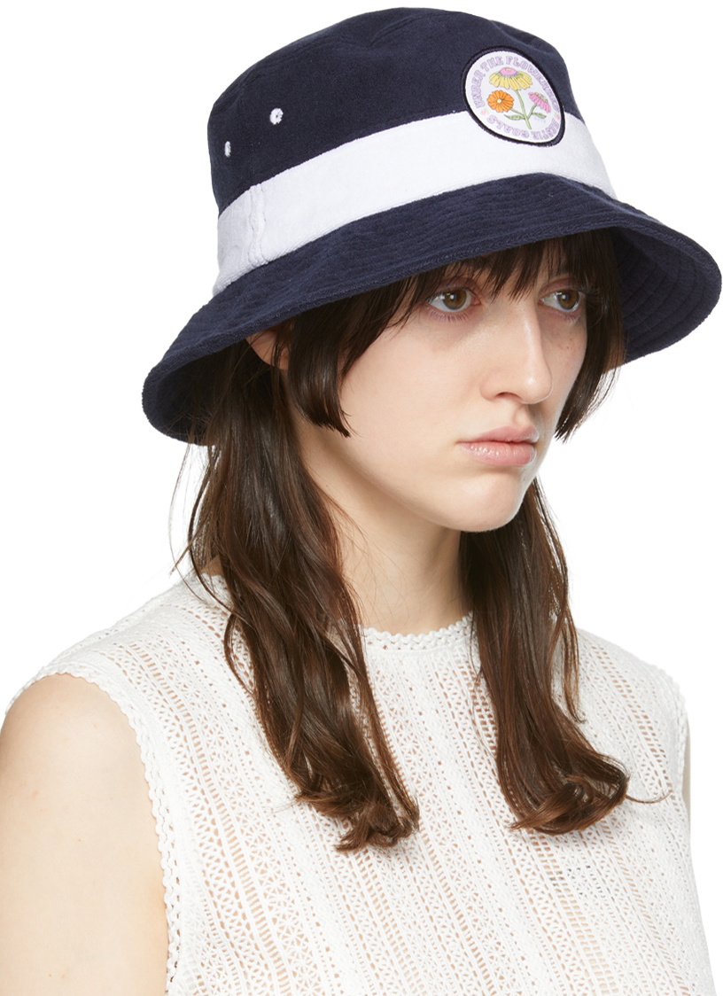SJYP Navy Terrycloth Bucket Hat