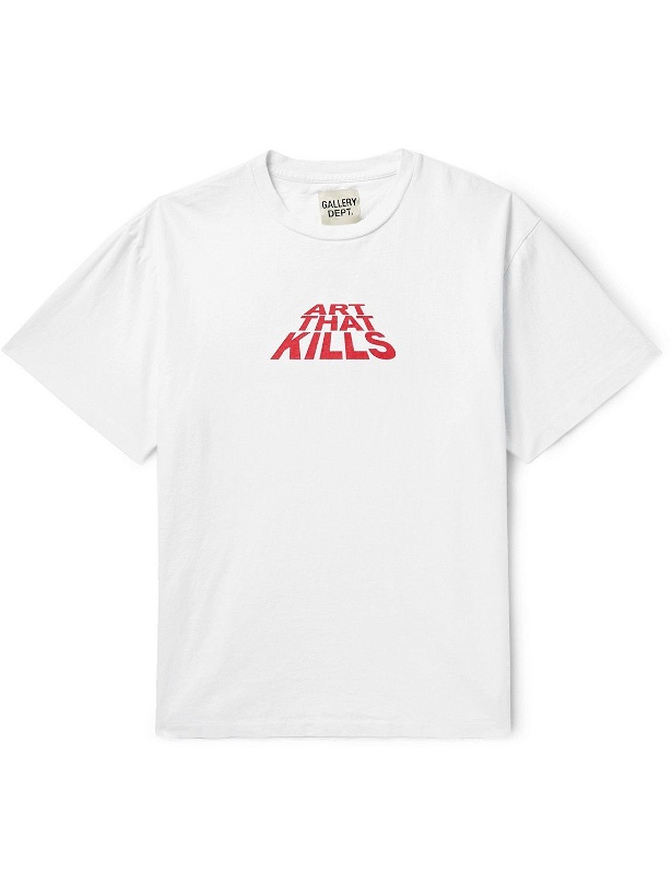 Photo: Gallery Dept. - ATK Printed Cotton-Jersey T-Shirt - White