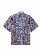 Wacko Maria - Convertible-Collar Leopard-Print Lyocell Shirt - Blue