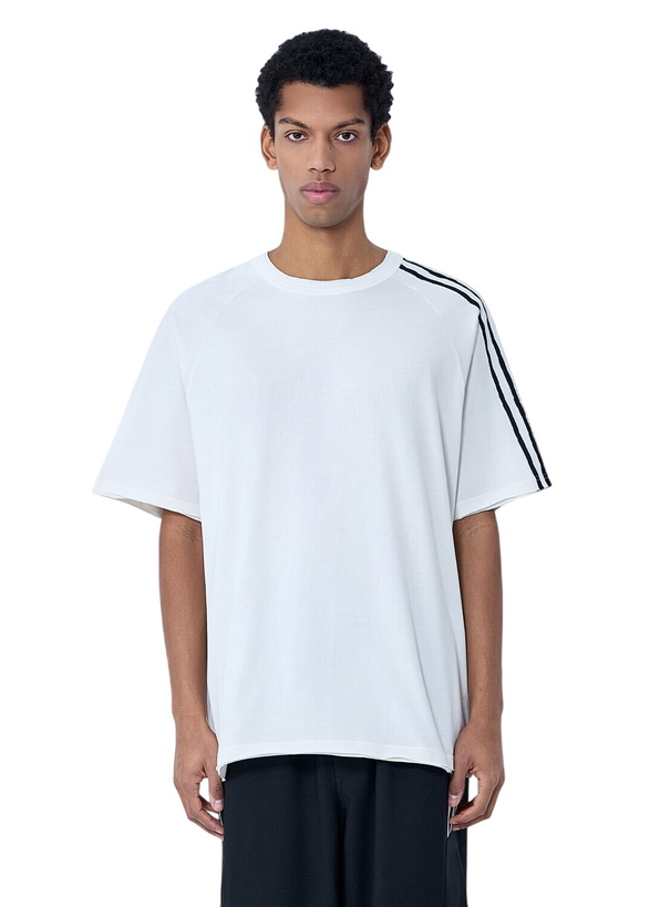 Photo: Y-3 Striped Shoulder Cotton T-Shirt