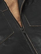 Oliver Spencer - Norton Leather Jacket - Black