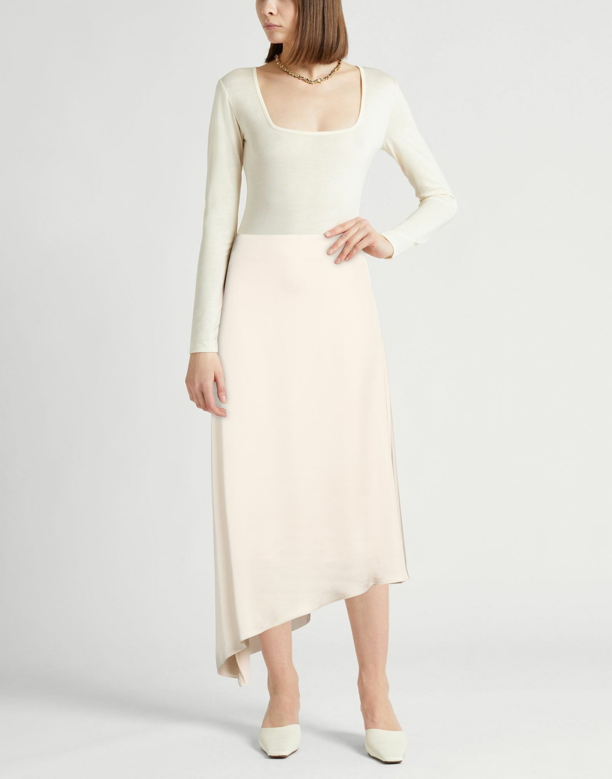 Peserico Womens Midi skirt Ivory