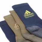 Adidas EQUIPMENT 2 Pack Sock in Night Indigo/Olive Strata