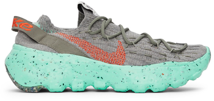 Photo: Nike Grey & Green Space Hippie 04 Sneakers