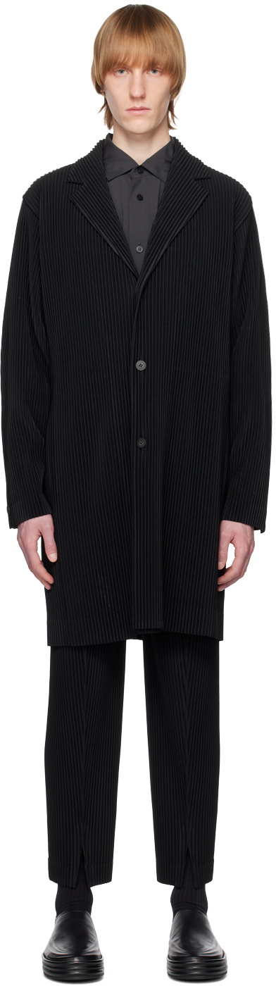 Homme Plissé Issey Miyake Black Basics Coat Homme Plisse Issey Miyake