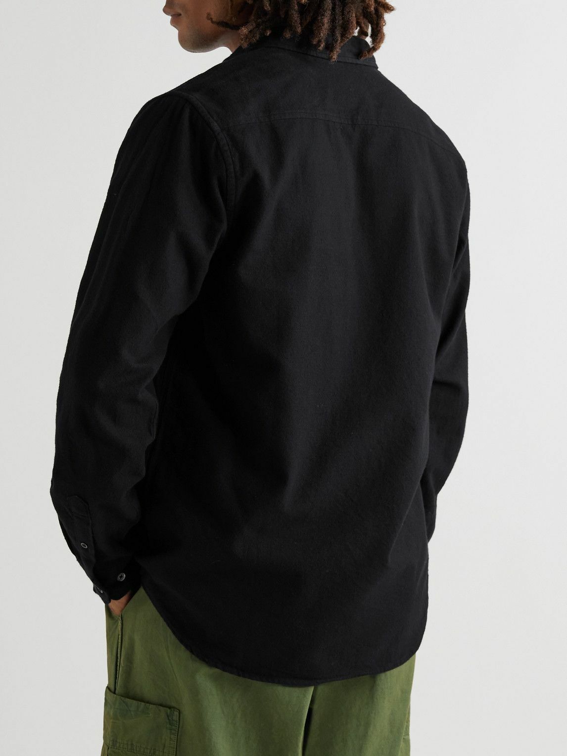 Nordic Band Knit Button Shirt