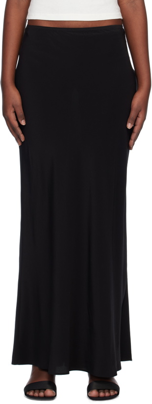 Photo: Matteau Black Bias Elastic Midi Skirt