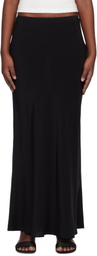 Matteau Black Bias Elastic Midi Skirt