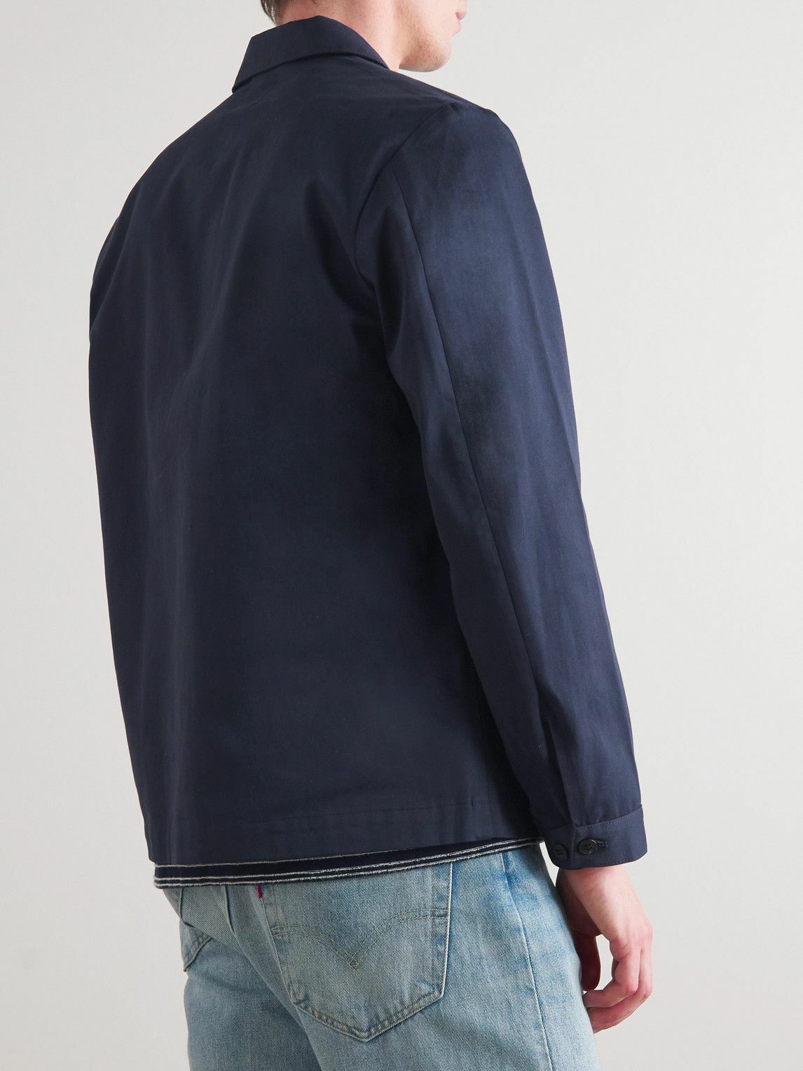 Sunspel - Cotton-Twill Harrington Jacket - Blue Sunspel