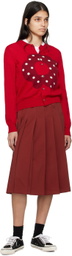 Comme des Garçons Girl Red Flower Cardigan