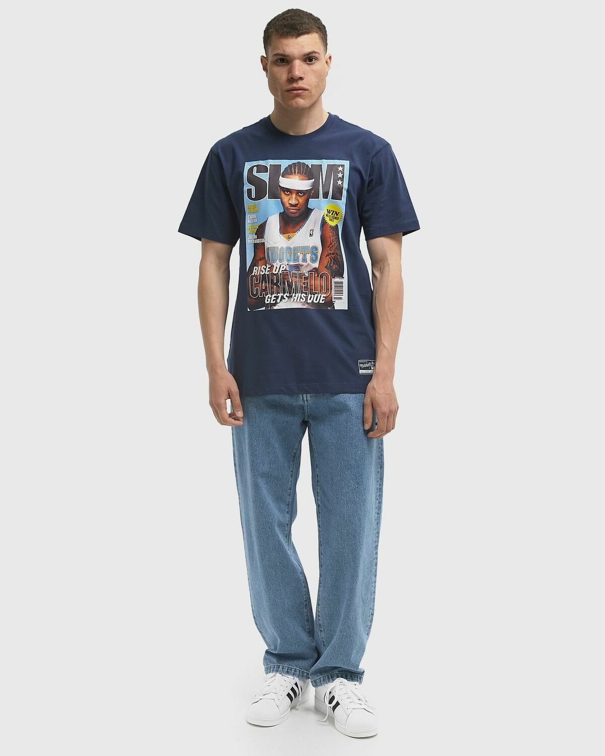 Mitchell & Ness NBA SLAM TEE DENVER NUGGETS CARMELO ANTHONY Blue Mens Shortsleefe
