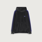 Needles Men's Velour Track Hoodie in Charcoal