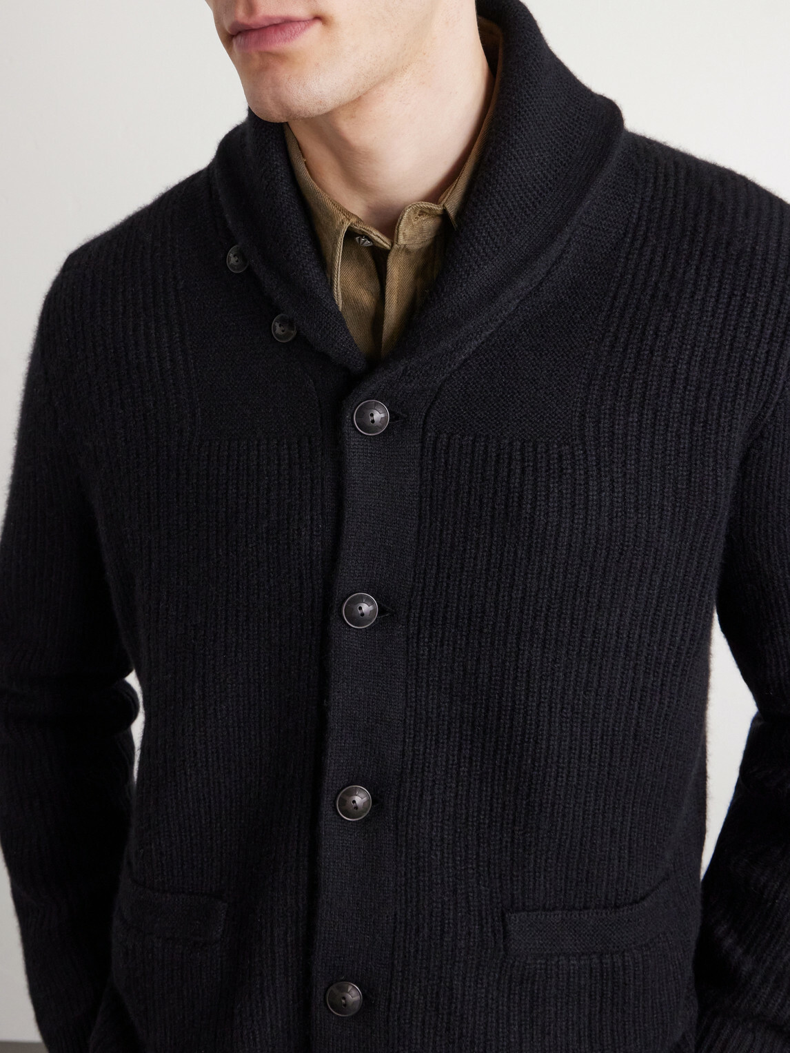 RRL - Shawl-Collar Cashmere Cardigan - Black