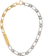 IN GOLD WE TRUST PARIS Silver & Gold Figaro Mix Necklace