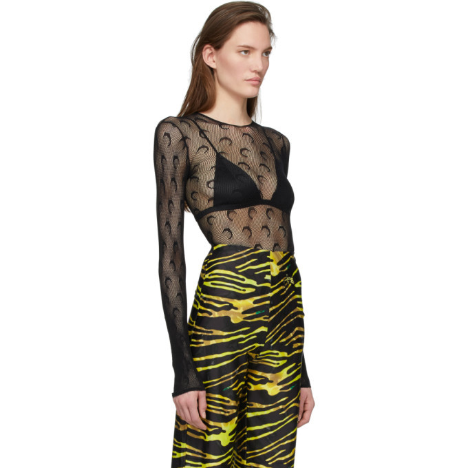 Marine Serre Black Fishnet Moon Pullover Marine Serre