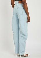 Rotate Sunday Pleated Barrel-leg Jeans Light Blue