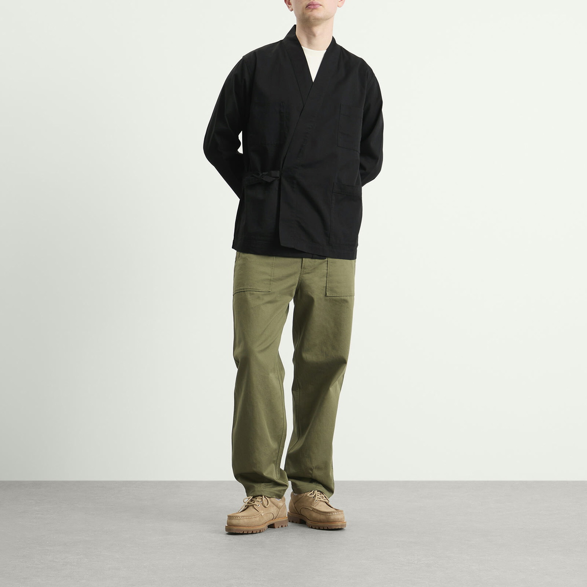 Universal Works Men's Twill Kyoto Work Jacket in Black