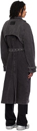Ottolinger Black Belted Denim Trench Coat
