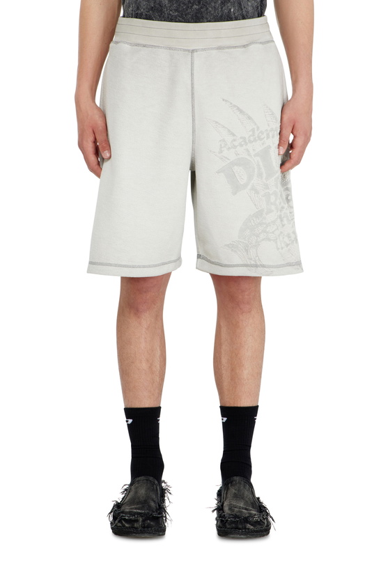 Photo: Diesel Sweatshorts with dévoré motifs - Shorts Mens in Grey