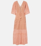 Anna Kosturova Crochet cotton midi dress
