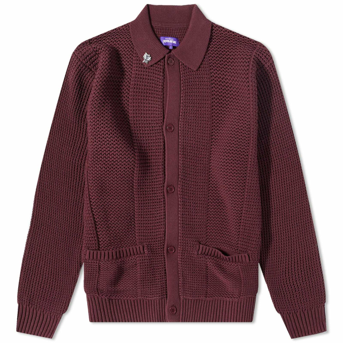 Fucking Awesome Men's Library Knit Shirt in Maroon Fucking Awesome