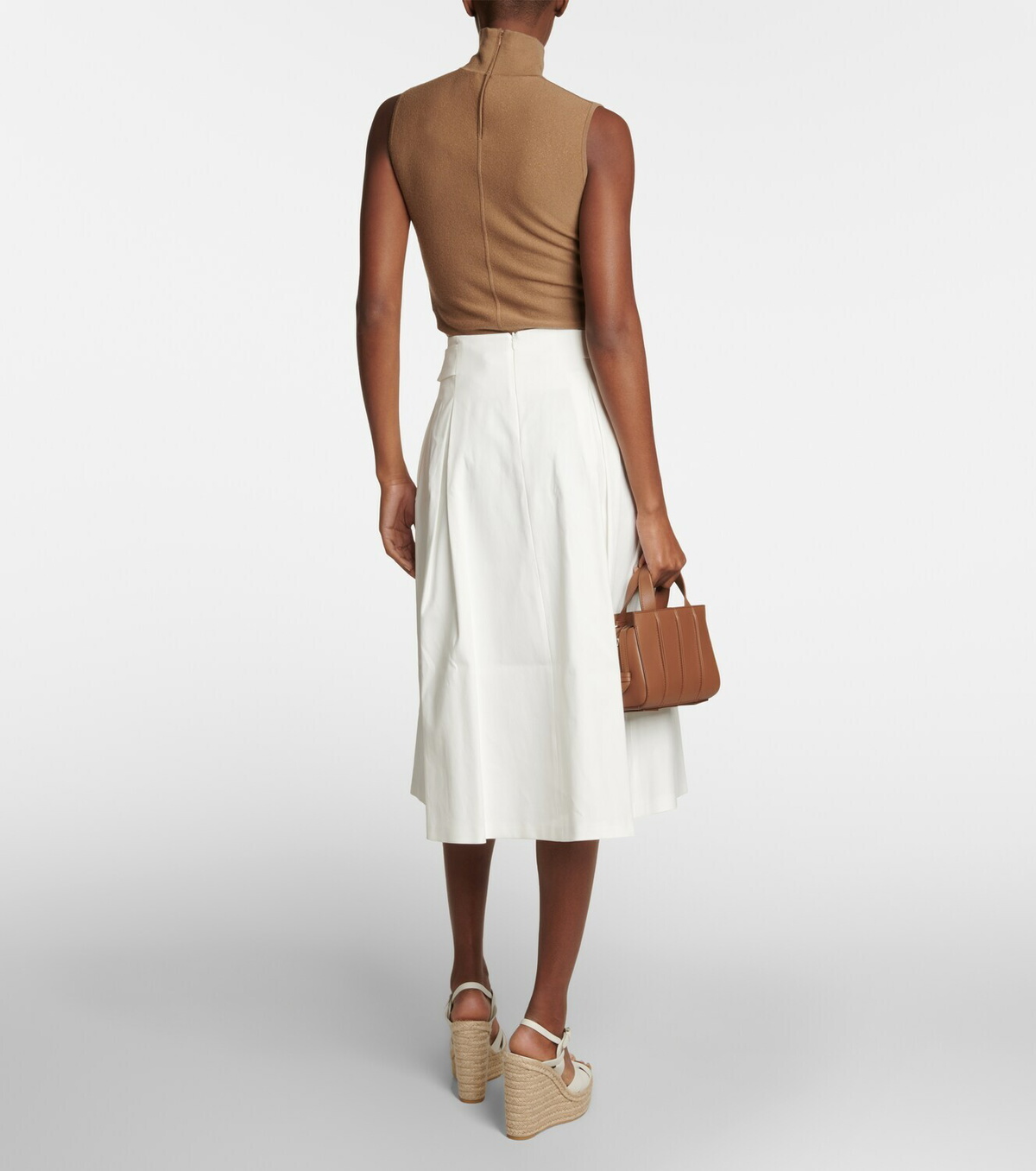 スカート MAX MARA Women Mid Skirts 2511101343600001 WHITE Max Mara - Toledo cotton-blend midi skirt Max Mara