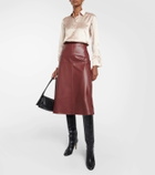 Max Mara Leisure Renata faux leather midi skirt
