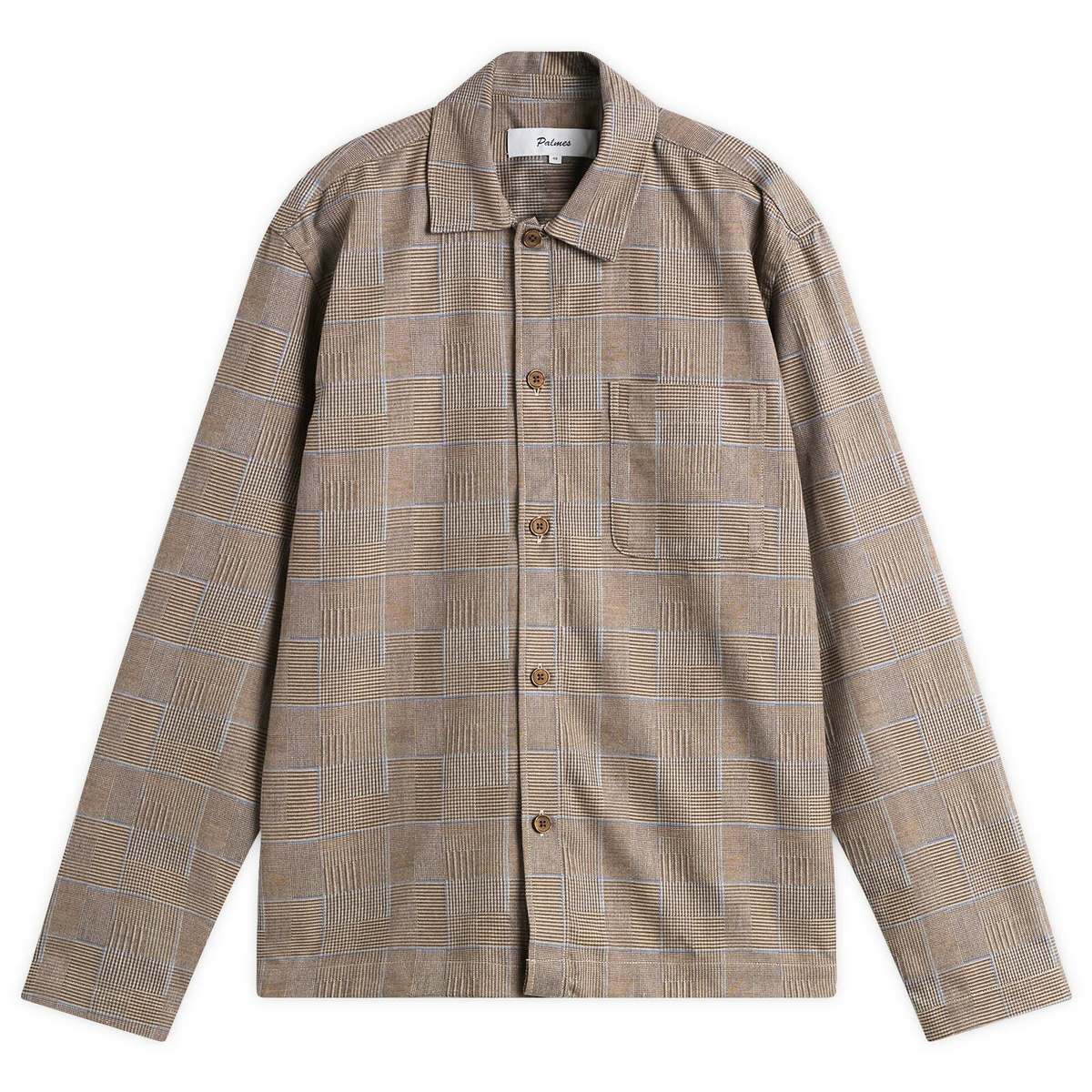 Palmes Men's Glen Overshirt in Brown