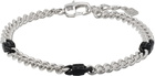 Givenchy Silver & Black 4G Bracelet