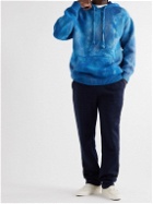 Camp High - Tie-Dyed Cotton-Blend Hoodie - Blue
