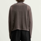 MKI Men's Linen Loose Knit Track Jacket in Espresso