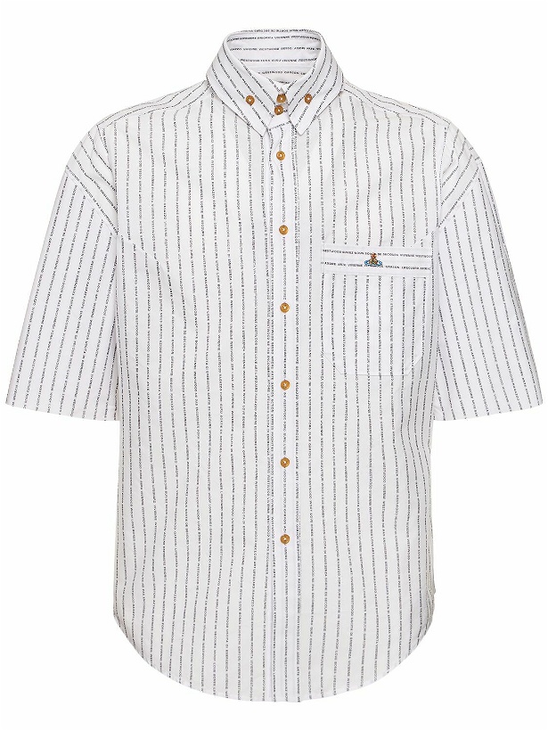 Photo: VIVIENNE WESTWOOD Striped Cotton Poplin S/s Shirt