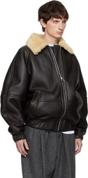 JACQUEMUS Brown 'The Bombardier' Shearling Jacket