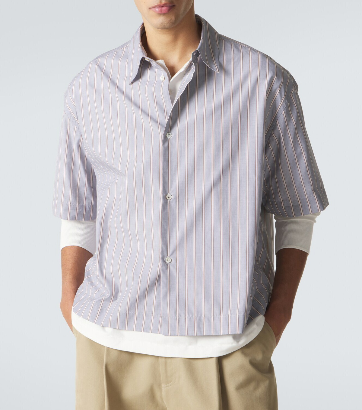 Studio Nicholson Sanko striped cotton shirt