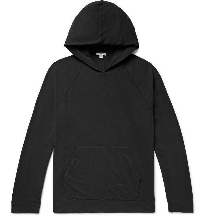 Photo: James Perse - Brushed Cotton-Blend Jersey Hoodie - Gray