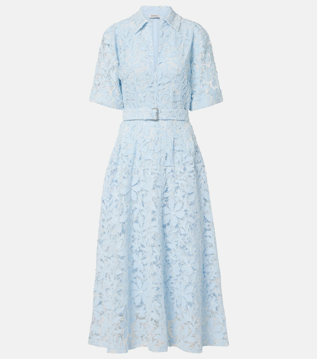 Simkhai Deanna lace guipure cotton midi dress