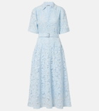 Simkhai Deanna lace guipure cotton midi dress