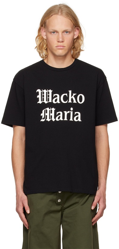 Photo: WACKO MARIA Black Printed T-Shirt