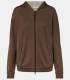 Brunello Cucinelli Cotton and silk zip-up hoodie