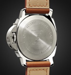 Panerai - Luminor Marina Logo Acciaio 44mm Steel and Leather Watch - White