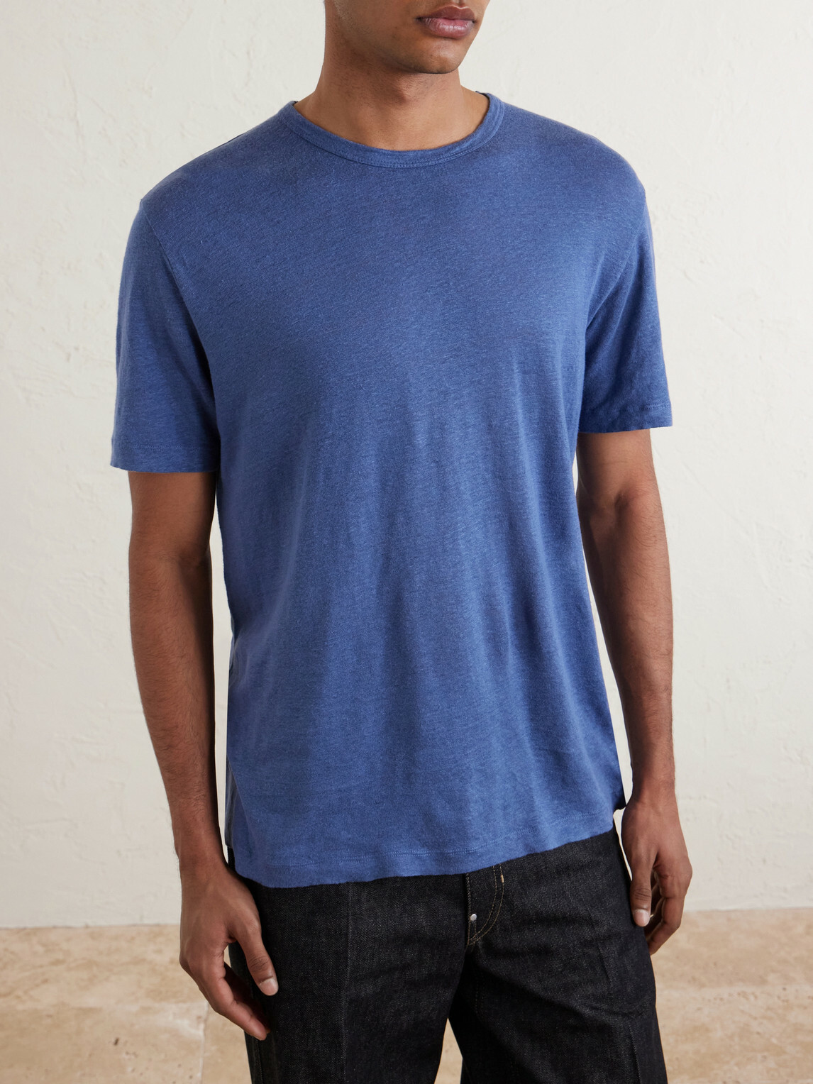 Hartford - Linen-Jersey T-Shirt - Blue