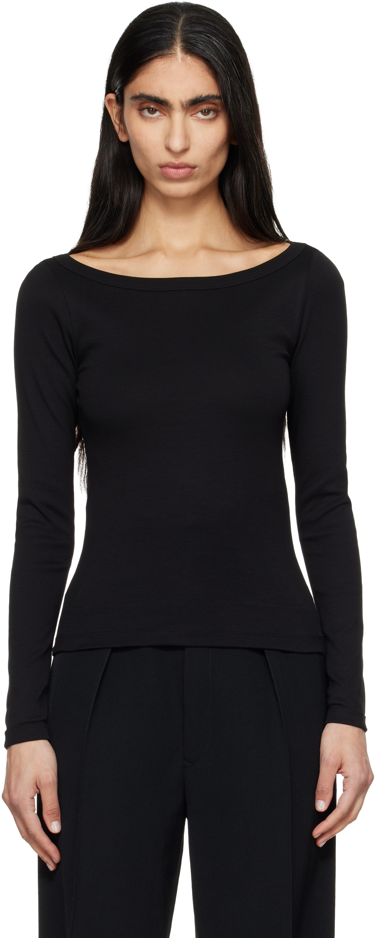 FLORE FLORE Black Steffi Longsleeve T-shirt