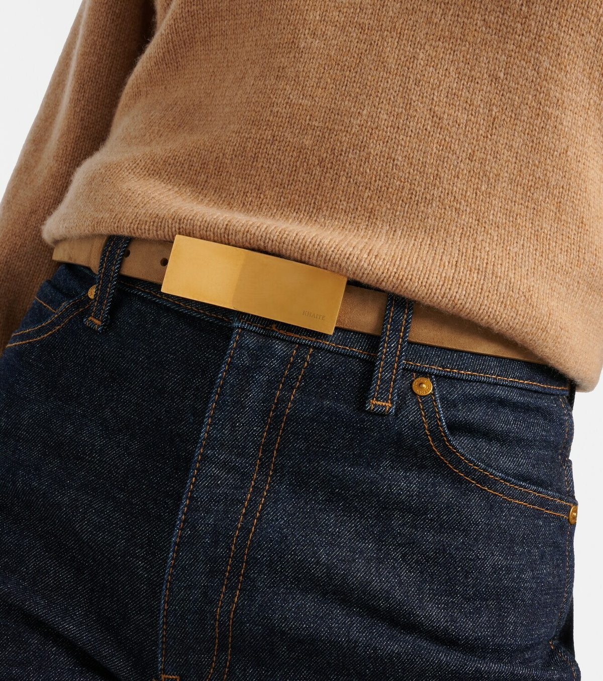 Khaite Berlin suede belt